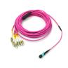 12Core MTP\/MPO-LC Multimode OM 4 4. 5mm Pink Breakout Cables